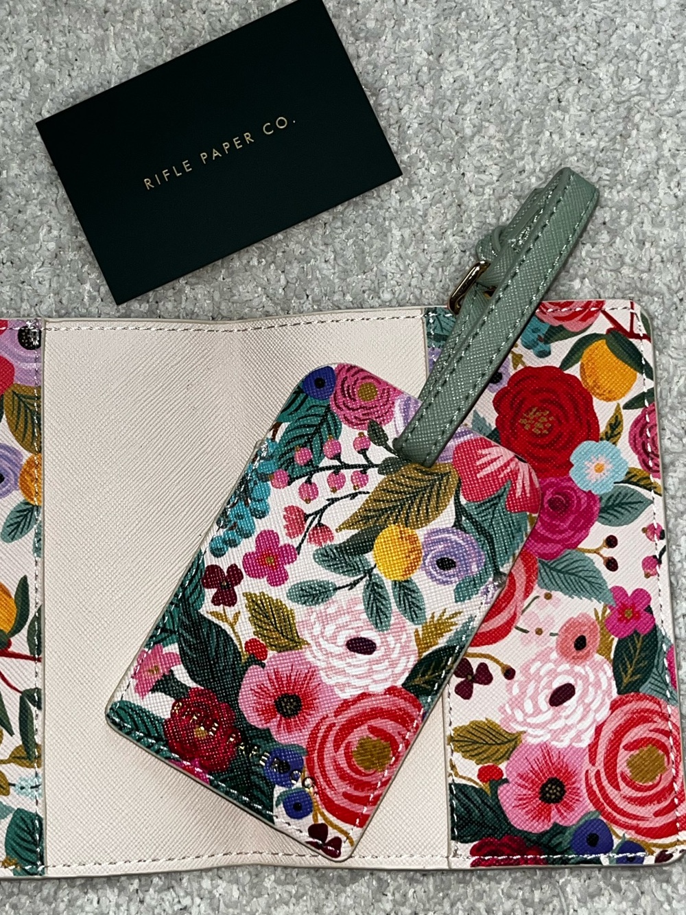 Rifle Paper Co. Passport Cover and Luggage Tag Set